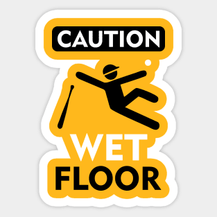 Caution Wet Floor Sticker